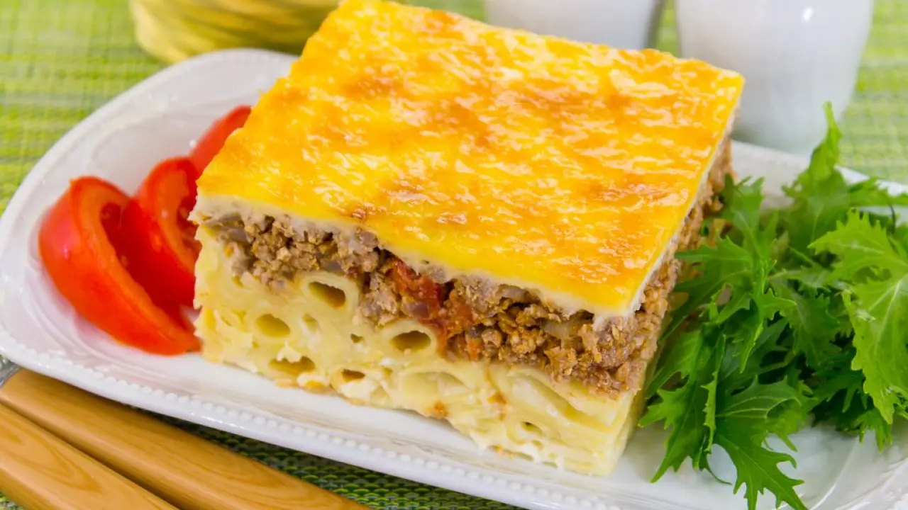 Макаронная запеканка с мясным фаршем - рецепт с фото