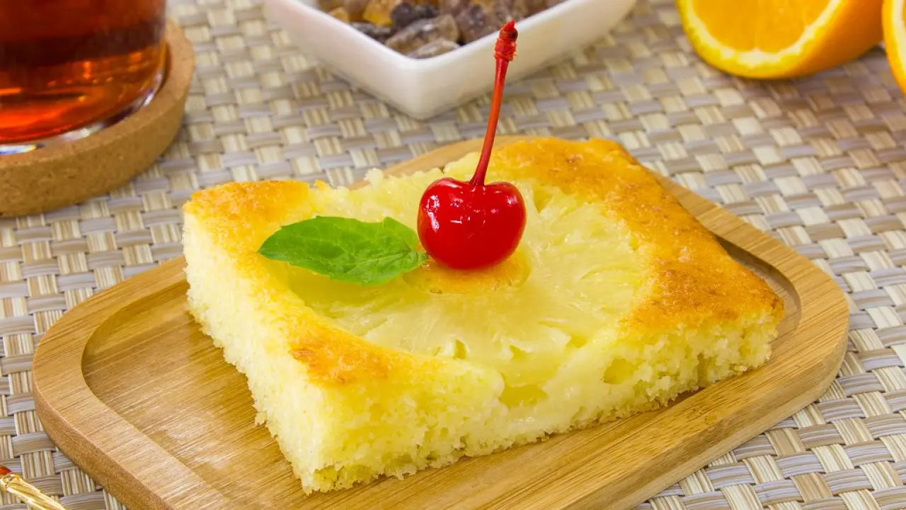Творожный пирог с апельсином и ананасами - рецепт с фото